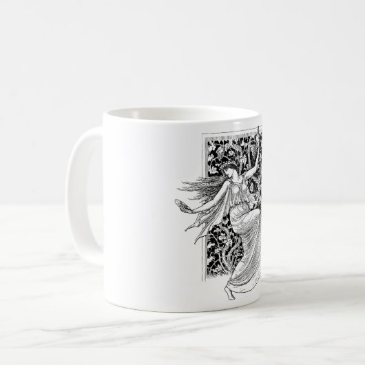 Vintage Danseuse Café Mug (Devant gauche)