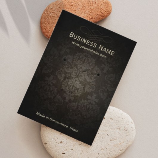 Vintage Dark Damask Jewelry Earring Display