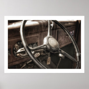 Vintage dashboard posterprint poster