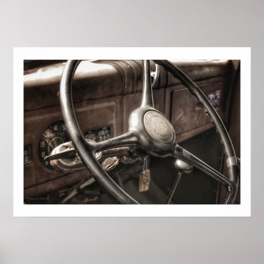 Vintage dashboard posterprint poster (Voorkant)