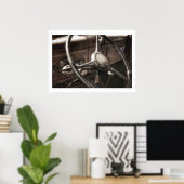 Vintage dashboard posterprint poster (Thuiskantoor)