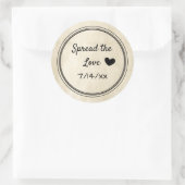 Vintage Daté Étaler l'amour Canning Jar Étiquette (Sac)