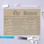 Vintage De Boston Newspaper Tissuepapier (Craft)