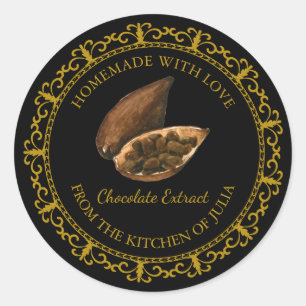 Vintage de chocolat maison Extrait Étiquette l Noi