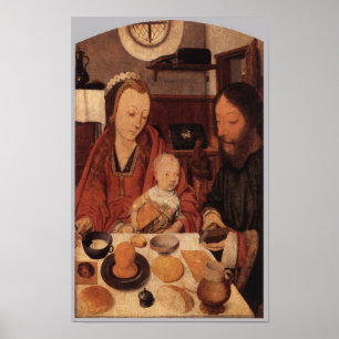 vintage de heilige familie, Jezus christ, Josef, M Poster