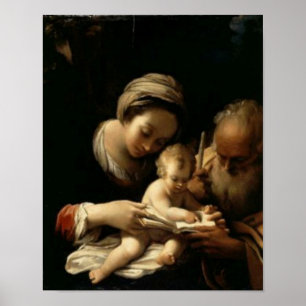 vintage de heilige familie, Jezus christ, Josef, M Poster