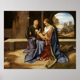 vintage de Heilige Familie, Jezus Christus, Jozef, Poster
