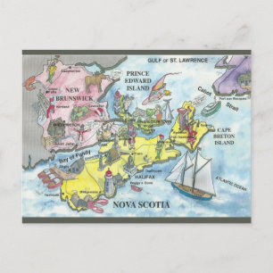 Vintage De maritieme provincies in Canada Briefkaart