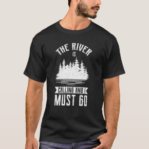 Vintage De rivier noemt de zomervakantie vlotter T T-shirt