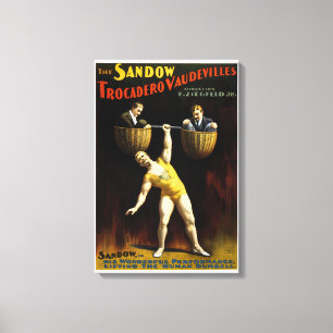 Vintage de Sandow Trocadero Vaudevilles Canvas Afdruk