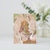 Vintage - de wilde zwanen, briefkaart (Staand voorkant)