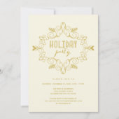 Vintage Déco Foliage Classic Fête Invitation (Devant)