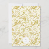 Vintage Déco Foliage Classic Fête Invitation (Dos)