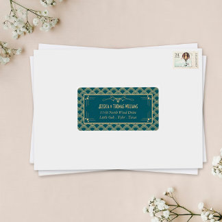 Vintage Deco Gatsby Wedding Collectie 1920 Etiket