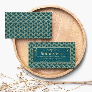 Vintage Deco Gatsby Wedding Collectie 1920 Informatiekaartje