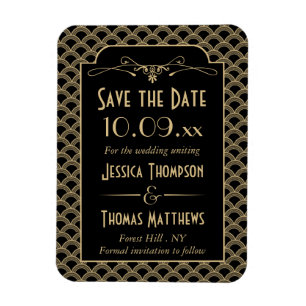 Vintage Deco Gatsby Wedding Collectie 1920 Magneet