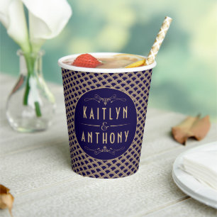 Vintage Deco Gatsby Wedding Collectie 1920 Papieren Bekers