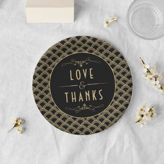 Vintage Deco Gatsby Wedding Collectie 1920 Papieren Bordje