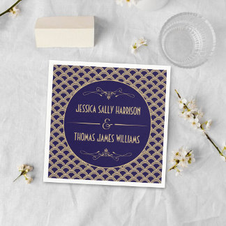 Vintage Deco Gatsby Wedding Collectie 1920 Servetten