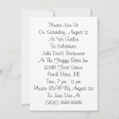 Vintage Deco Tracks Retraite Invitation (Dos)