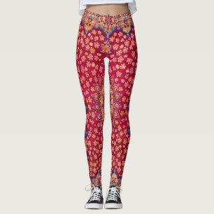 Vintage decoratieve Perzische bloemenkleed Leggings