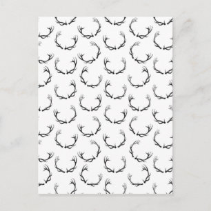 Vintage Deer Antlers Briefkaart