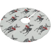 Vintage Deer Christmas Kerstboom Rok (Gekanteld)