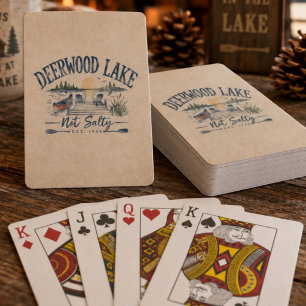 Vintage Deerwood Lake Niet Zout Pokerkaarten