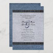 Vintage Denim Jeans Faire-part de mariage (Devant / Derrière)