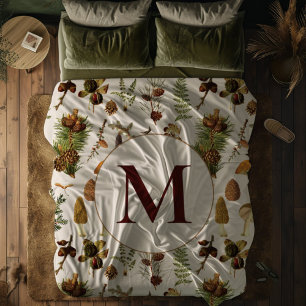 Vintage Dennenbos Schatten Patroon Fleece Deken