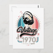 Vintage depuis 1970 écouteurs Invitation (Devant / Derrière)