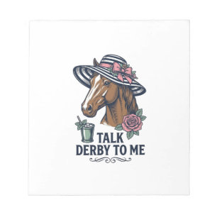 Vintage Derby Paardenhoed Praat Derby Met Mij Desi Notitieblok
