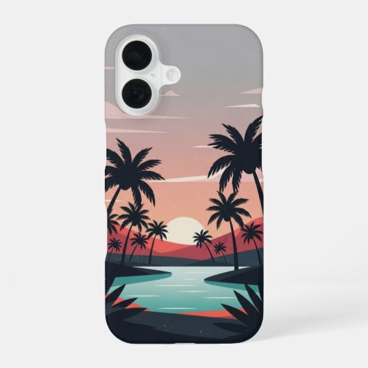 Vintage Desert Oasis iPhone 16 Hoesje (Achterkant)