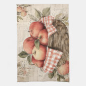 Vintage design Apple basket  Theedoek (Verticaal)