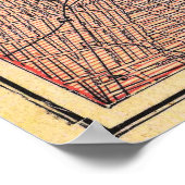 Vintage Detailed New York Map Poster 1892 (Coin)