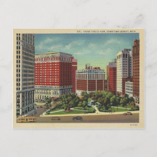 Vintage Detroit Michigan Briefkaart