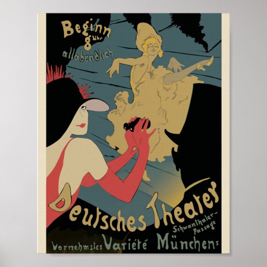 Vintage Deutsches Theater Poster cabaret (Devant)