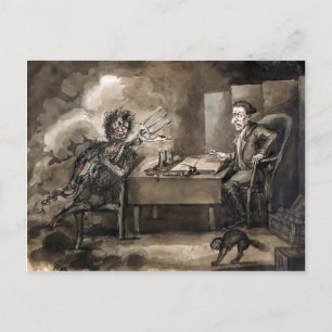Vintage Devil Art Briefkaart