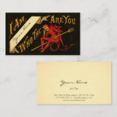 Vintage Devil Dark Visitekaartje (Voorkant / Achterkant)