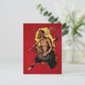 Vintage Devil Krampus Briefkaart (Staand voorkant)