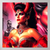 Vintage Devilish Woman Poster (Voorkant)