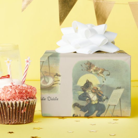 Vintage Diddle Nursery Rhyme Herstelbaar Cadeaupapier (Verjaardagsfeest)