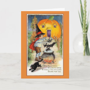 Vintage die Halloween - voor Halloween wordt Kaart