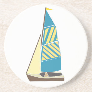 Vintage Dinghy Zandsteen Onderzetter