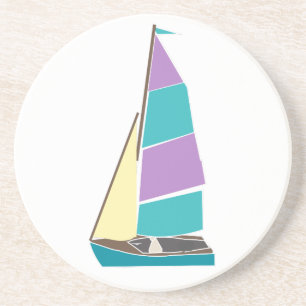 Vintage Dinghy Zandsteen Onderzetter