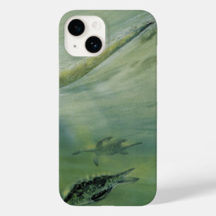Vintage dinosauriërs, Brachiosaurus zwemt in oceaa Case-Mate iPhone 14 Hoesje