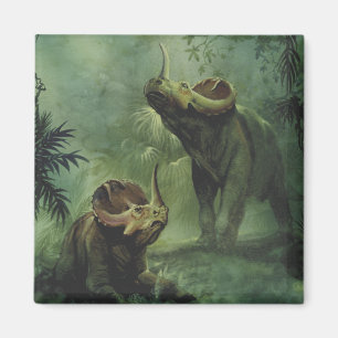 Vintage dinosauriërs, Centrosaurus in de jungle Magneet