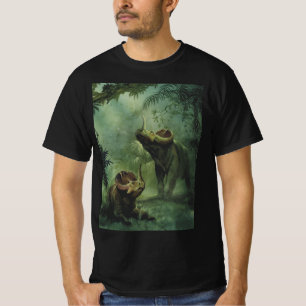 Vintage dinosauriërs, Centrosaurus in de jungle T-shirt