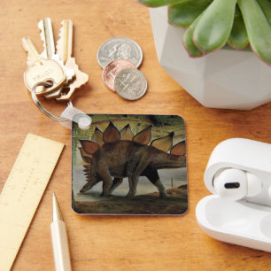 Vintage dinosauriërs, Stegosaurus, staart met spik Sleutelhanger