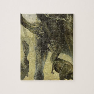 Vintage dinosauriërs, Torvosaurus en Brachiosaurus Legpuzzel